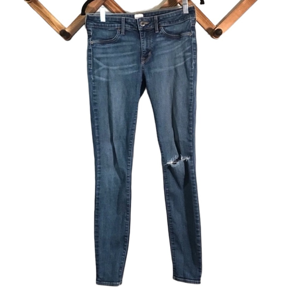 Rich & Skinny | midrise distressed skinny denim jeans sz 28